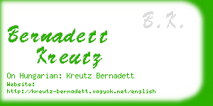 bernadett kreutz business card